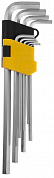 Набор STAYER Ключи ″MASTER″ имбусовые длинные, Cr-V, сатинированное покрытие, пластик. держатель, HEX 1,5-10мм, 9 пред