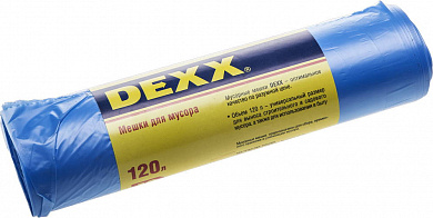 Купить DEXX 120 л, 10 шт, голубые, мусорные мешки (39150-120) в интернет-магазине zubr-vrn в Воронеже
