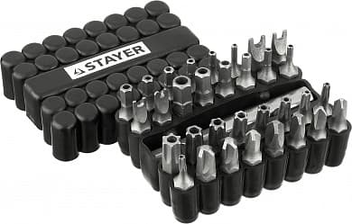 Купить STAYER 33 шт, набор специальных бит с магнитным адаптером (26084-H33) в интернет-магазине zubr-vrn в Воронеже