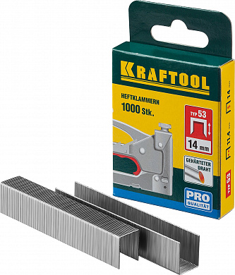 Купить KRAFTOOL скобы тип 53 (A/10/JT21), 14 мм, калибр 23GA. 1000 шт (31670-14) в интернет-магазине zubr-vrn в Воронеже