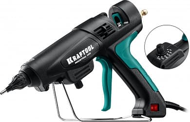 Купить KRAFTOOL Industrial 400, d 11 - 12 мм, 50 г/мин, 130 - 230°C, электрический термоклеевой пистолет (06843-300-12) в интернет-магазине zubr-vrn в Воронеже