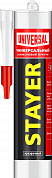 STAYER 260 мл, прозрачный, силиконовый, универсальный герметик (41213-2)