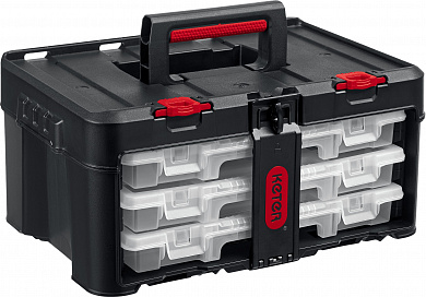 Купить KETER STACKNROLL, 481 х 332 х 233 мм, (19″), пластиковый ящик с 3 органайзерами и 18 ячейками (38406) в интернет-магазине zubr-vrn в Воронеже