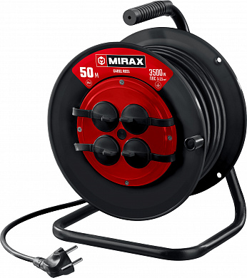 Купить MIRAX ПВС, 3 х 2.5 мм2, 50 м, 3500 Вт, IP44, силовой удлинитель на катушке (55051-50) в интернет-магазине zubr-vrn в Воронеже