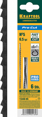 Купить KRAFTOOL Pro Cut, 130 мм, 6 шт, полотна для лобзика (15340-05) в интернет-магазине zubr-vrn в Воронеже
