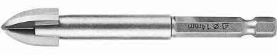 Купить STAYER 14 мм, 4х кромка, HEX 1/4, Сверло по стеклу и кафелю (2985-14) в интернет-магазине zubr-vrn в Воронеже