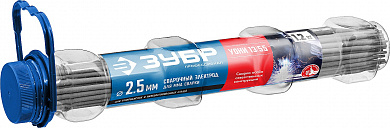 Купить ЗУБР Д 2.5 х 350 мм, 1.2 кг в ПВХ тубе, УОНИ 13/55 с основным покрытием, электрод сварочный, Профессионал (40021-2.5) в интернет-магазине zubr-vrn в Воронеже