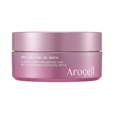 AROCELL УВЛАЖНЯЮЩИЕ ГИДРОГЕЛЕВЫЕ ПАТЧИ С ПДРН SUPER COLLAGEN GEL PATCH 