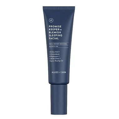 ALLIES OF SKIN НОЧНАЯ МАСКА С КИСЛОТАМИ  PROMISE KEEPER BLEMISH SLEEPING FACIAL