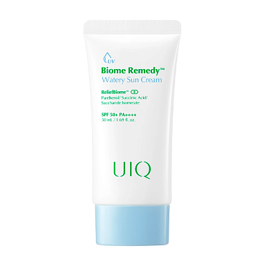 UIQ ЛЕГКИЙ УВЛАЖНЯЮЩИЙ СОЛНЦЕЗАЩИТНЫЙ КРЕМ С ПОСТБИОТИКАМИ SPF50 BIOME REMEDY WATERY SUN CREAM