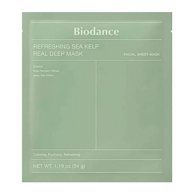 BIODANCE УСПОКАИВАЮЩАЯ ГИДРОГЕЛЕВАЯ МАСКА С ВОДОРОСЛЯМИ REFRESHING SEA KELP REAL DEEP MASK