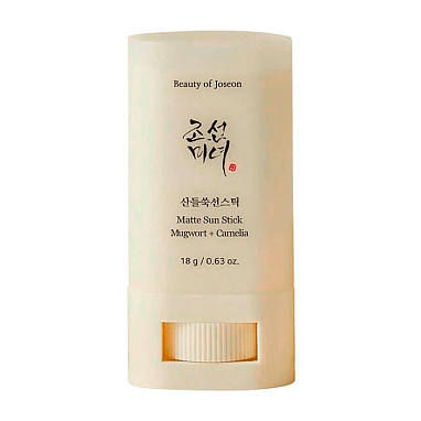 BEAUTY OF JOSEON МАТИРУЮЩИЙ СОЛНЦЕЗАЩИТНЫЙ СТИК MATTE SUN STICK MUGWORT + CAMELIA SPF 50+ PA++++