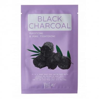 Yu-r Маска для лица c черным углем Black Charcoal Sheet Mask