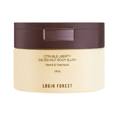 LOGIN FOREST СКРАБ ДЛЯ ТЕЛА С АРОМАТОМ НЕРОЛИ И ПАЧУЛИ CITRUBLE LIBERTY SALTED NUT BODY SLUSH 