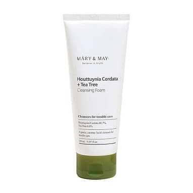 ПЕНКА С ХАУТТЮЙНИЕЙ И ЧАЙНЫМ ДЕРЕВОМ MARY&MAY HOUTTUYNIA CORDATA & TEA TREE CLEANSING FOAM