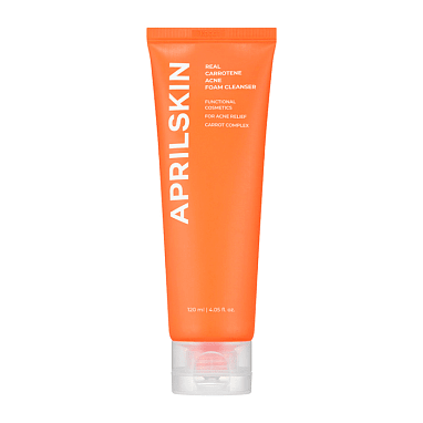 APRILSKIN МОРКОВНАЯ ПЕНКА ДЛЯ УМЫВАНИЯ С САЛИЦИЛОВОЙ КИСЛОТОЙ ПРОТИВ АКНЕ REAL CARROTENE ACNE FOAM CLEANSER