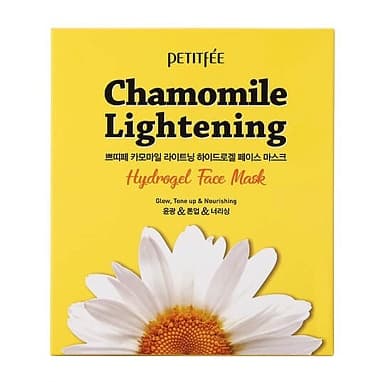 PETITFEE ГИДРОГЕЛЕВАЯ МАСКА С РОМАШКОЙ CHAMOMILE LIGHTENING HYDROGEL FACE MASK