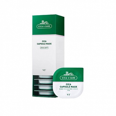 VT Cosmetics Успокаивающая капсульная глиняная маска с центеллой Cica Capsule Mask 7,5 ml
