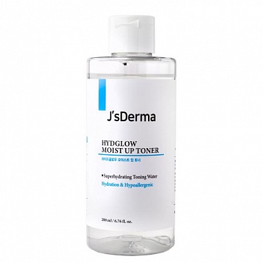 J'SDERMA ТОНЕР С ГИАЛУРОНОВОЙ КИСЛОТОЙ И БЕРЕЗОВЫМ СОКОМ HYDGLOW MOIST UP TONER