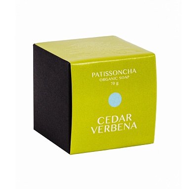 PATISSONCHA МЫЛО С ЭФИРНЫМИ МАСЛАМИ CEDAR VERBENA В ФОРМЕ СФЕРЫ