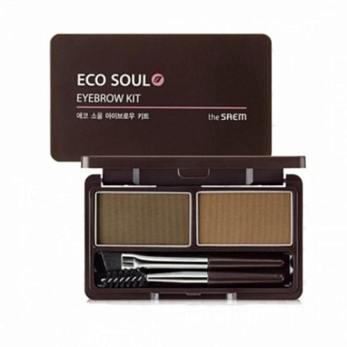 The Saem Двухцветные тени для бровей Eco Soul Eyebrow Kit 01 Brown