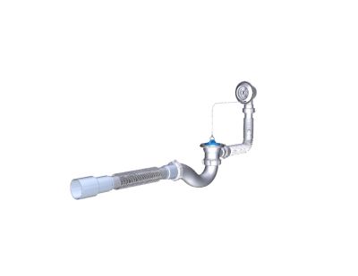 фото V155 Сифон д/ванны с выпуском и переливом с гофрой 40/50 Aquant