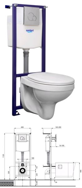 фото Система инсталляции Ideal Standart PROSYS R046AA с кнопкой R0115AA