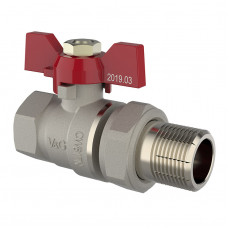 фото Кран шар. для воды с полусгоном 1 1/4" в/н бабочка V&G