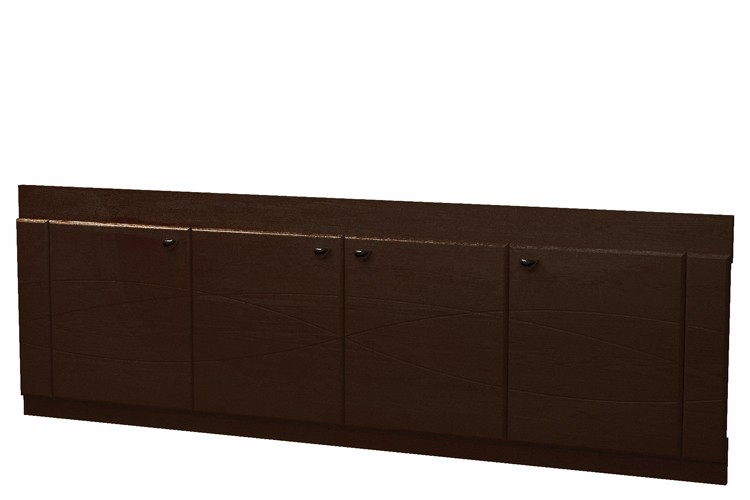 фото Экран под ванную 1700 (с рисунком) венге темный