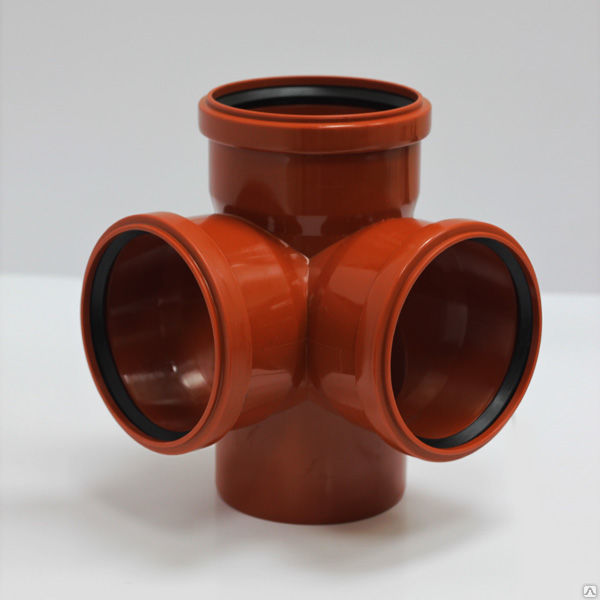 фото Крестовина 100-100-100-90гр 2-х плоскостная ПП Наружняя