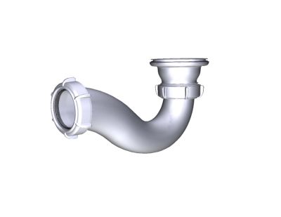 фото V145-45N Сифон для душ. поддона с гофр.трубой 40*40/50 Aquant