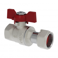 фото Кран шар. с накидной гайкой 3/4" г/г бабочка V&G