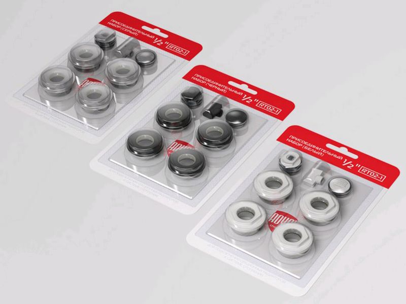 фото Присоеденительный набор 3/4" набор Royal Thermo (серебристый)