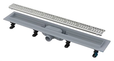 фото Сливной желоб L=850мм с реш.из нерж.стали матовый (комплект) комб.гидрозатвор AlcaPlast APZ10-850M