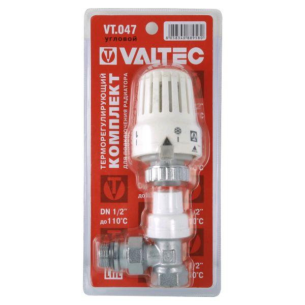 фото Клапан с термостат. головкой VALTEC для рад. угловой 1/2 VT.047.N.04