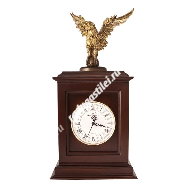 Часы Орел золотой на постаменте
