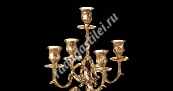Пара бронзовых канделябров "Ангел" на 5 свечей  V 4010