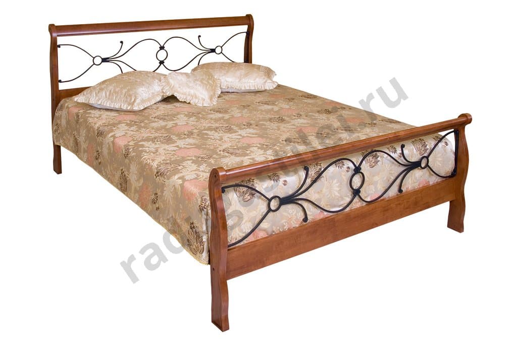 Кровать кованная вишня Силайн