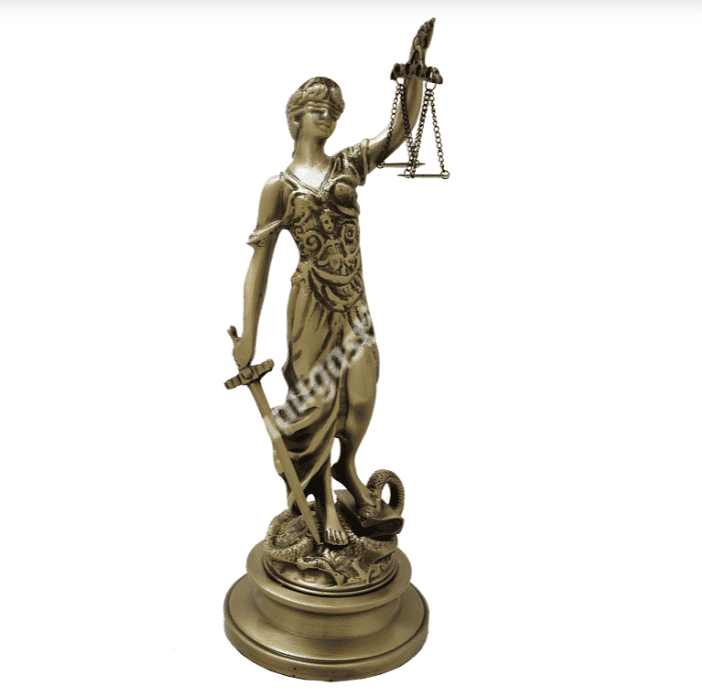 Статуэтка Фемида-Богиня правосудия, античная бронза