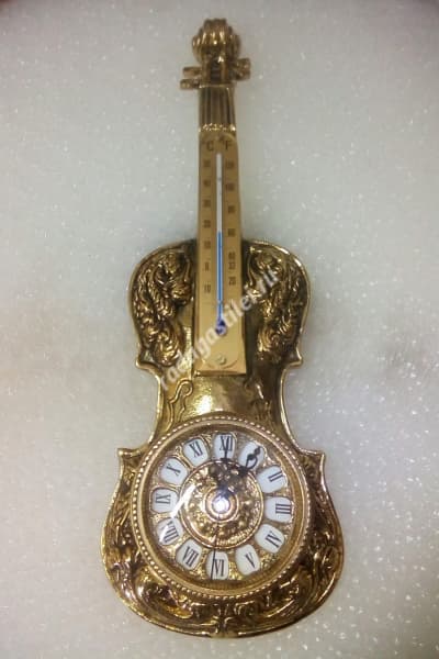 Настенные часы "Скрипка" с термометром V 5412