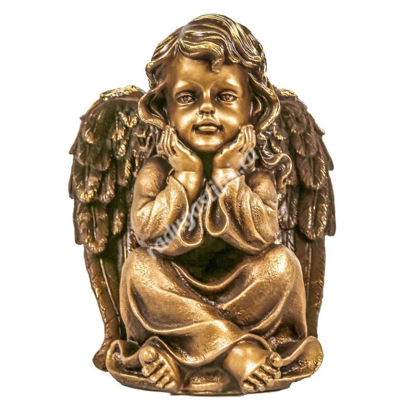 Статуэтка декоративная, сидящий, Задумчивый ангел