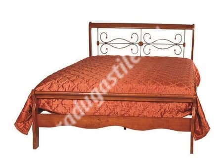 Кровать вишня с низким изножьем АТ 9077L 160х200  