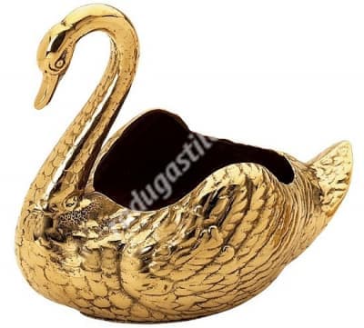 Вазон декоративный, благородный Лебедь, золотой
