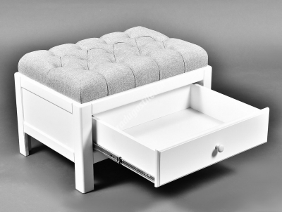 Банкетка в стиле  "Прованс"  с мягким сиденьем и ящиком