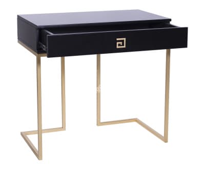 Консольный стол в стиле Арт Деко черный, золото