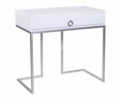 Консольный стол в стиле Арт Деко белый, серебро