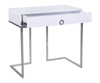 Консольный стол в стиле Арт Деко белый, серебро