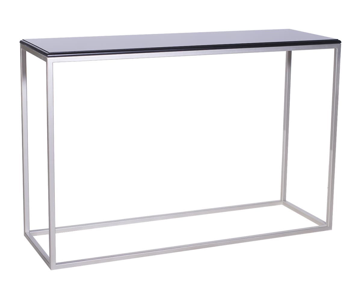 Консольный стол 120 см, серебро/черный
