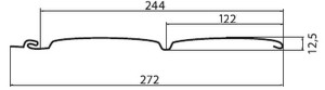 Сайдинг виниловый Блок-хаус Grand Line Тундра D4.8, 3х0,244 м, рябина