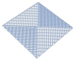 Решётка с дополнительным обрамлением Альта-Профиль, 400х400х18 мм, цвет голубой